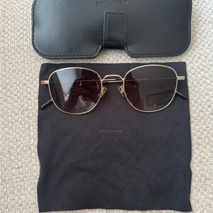 Saint Laurent Gold Sunglasses